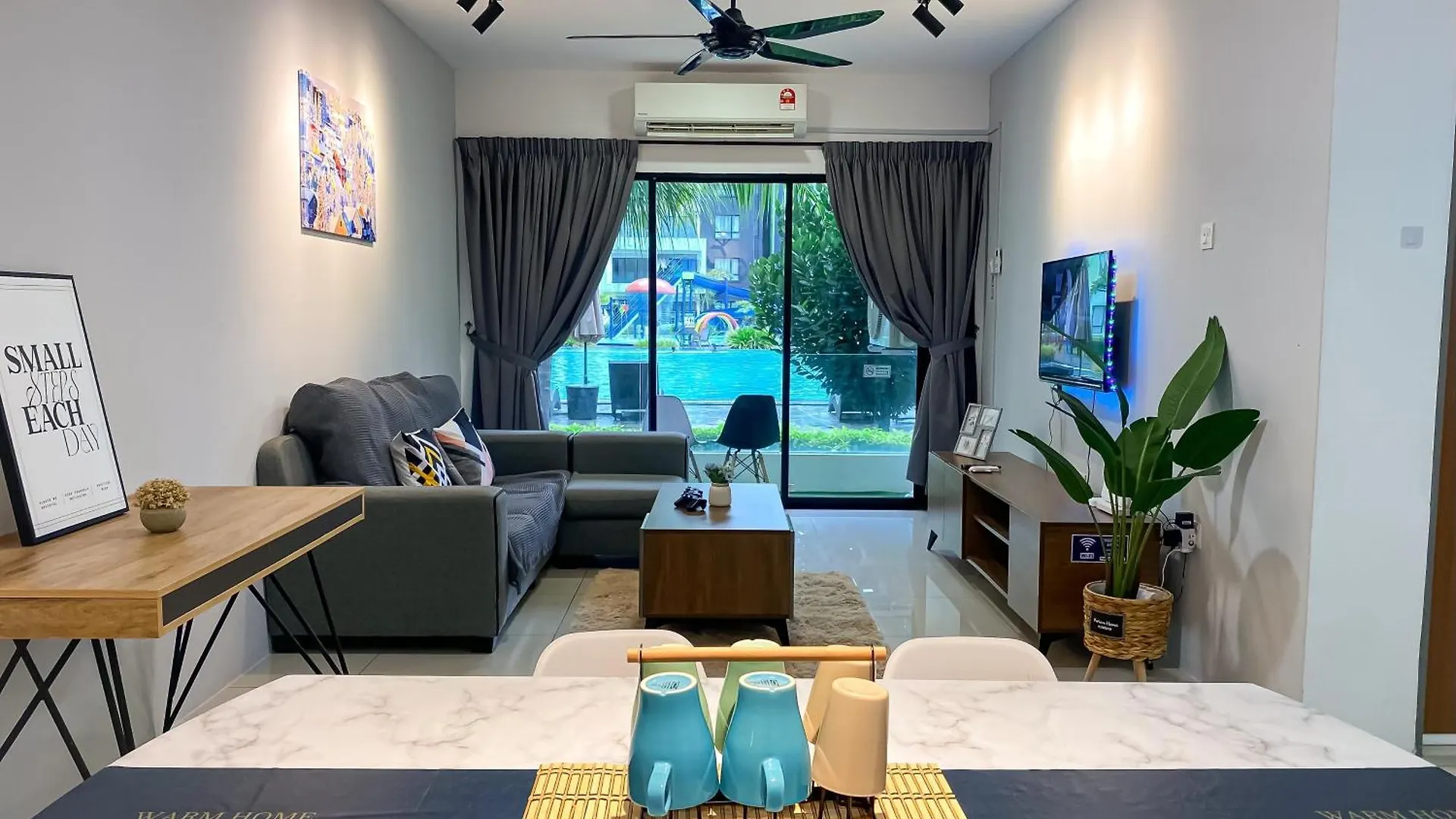 Daire Manhattan Condo Ipoh Waterpark Poolview Free Carpark & Netflix By Ply Home